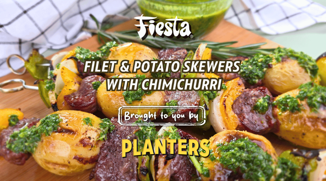 STEAK AND POTATO SKEWERS WITH CHIMICHURRI